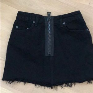 never worn rare LF Carmar black zipper mini skirt